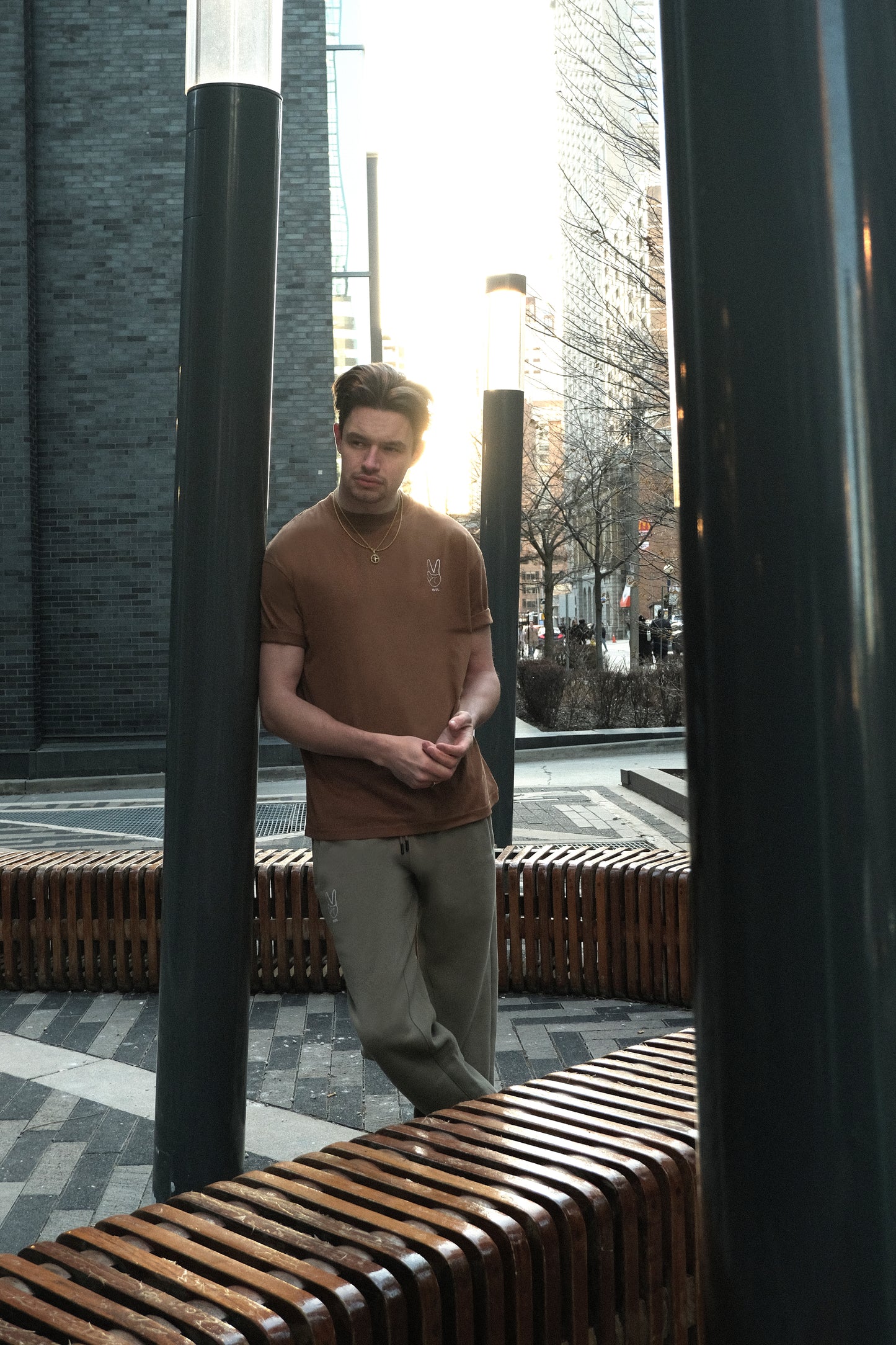 "Here With You" Oversize Deep Drop Shoulder Tee