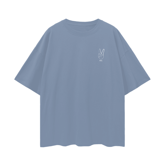 "Here With You" Oversize Deep Drop Shoulder Tee