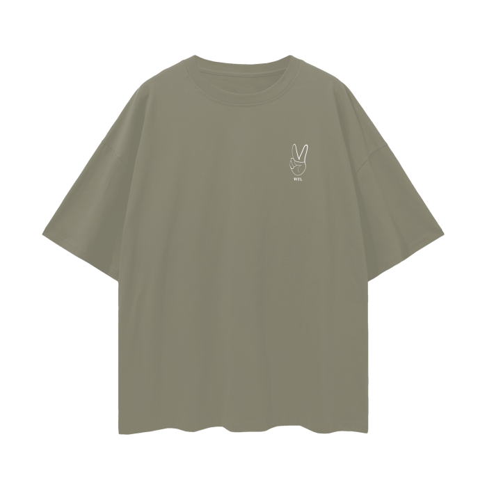 "Here With You" Oversize Deep Drop Shoulder Tee